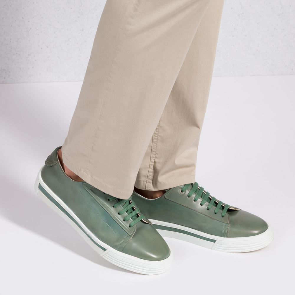 Calfskin leather sneakers by STEFANO RICCI | Shop Online