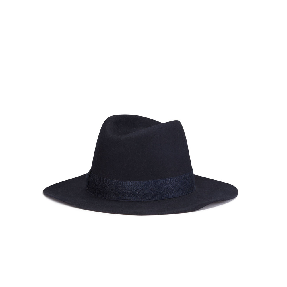 Stefeno 100% online wool black fedora hat size XL