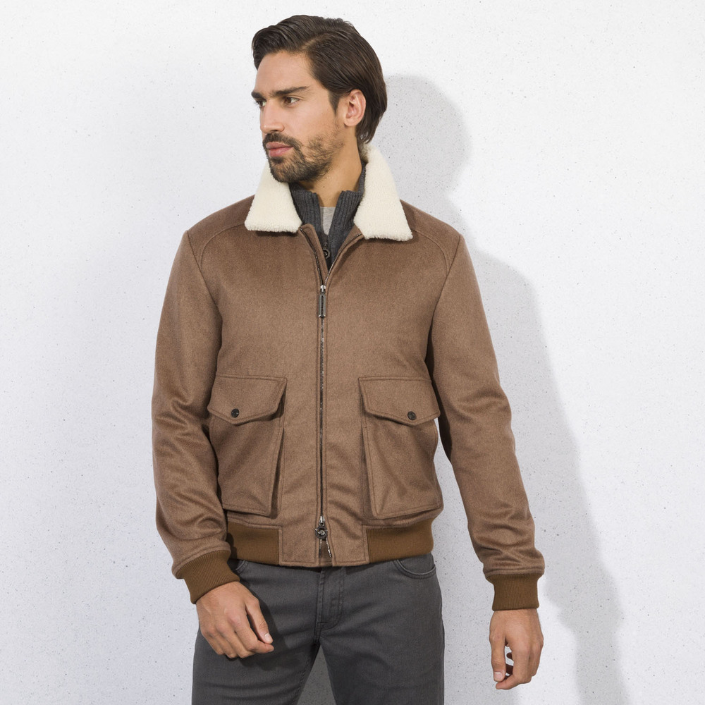 Blouson with Lacon shearling collar by STEFANO RICCI | Shop Online