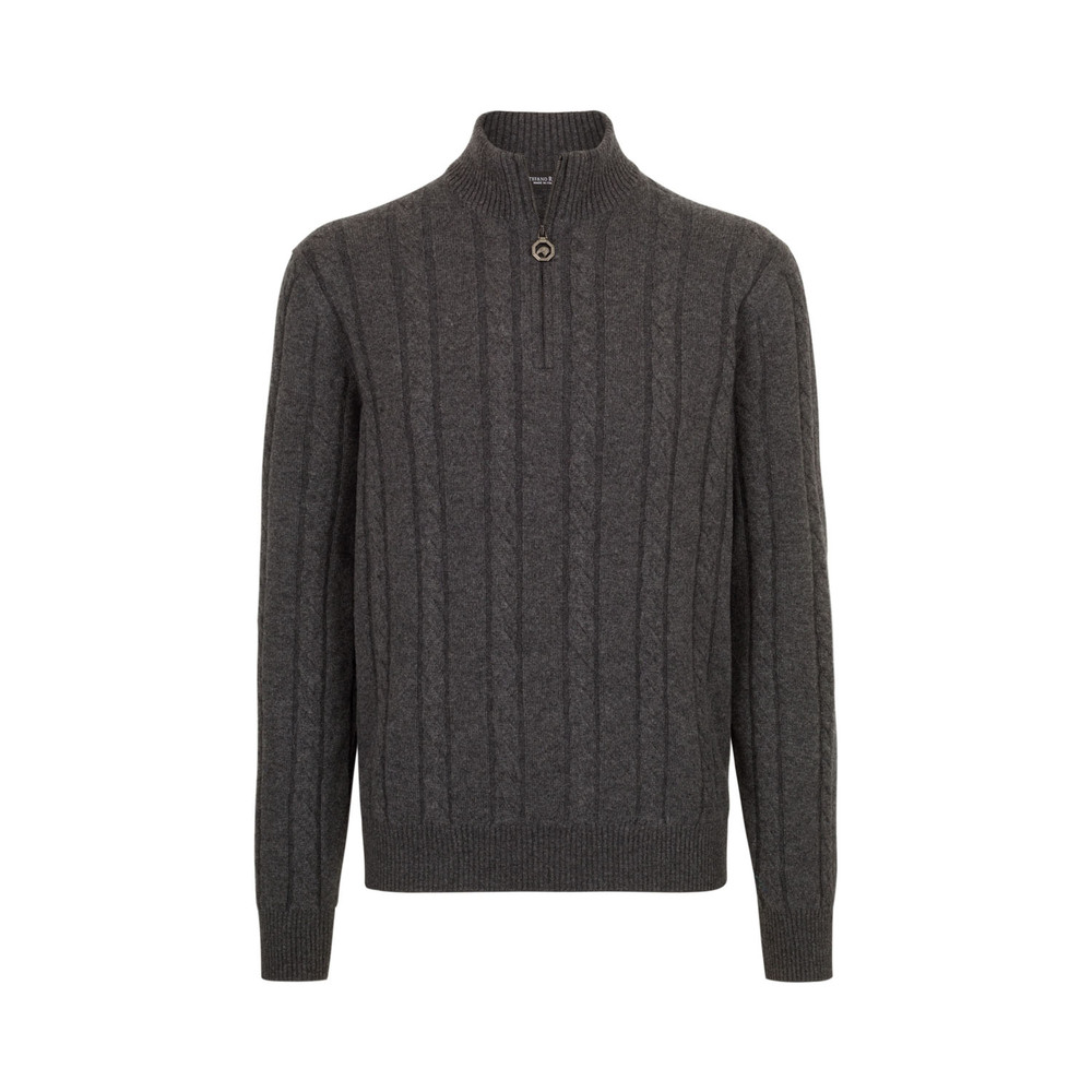 Zip mockneck sweater by STEFANO RICCI | Shop Online