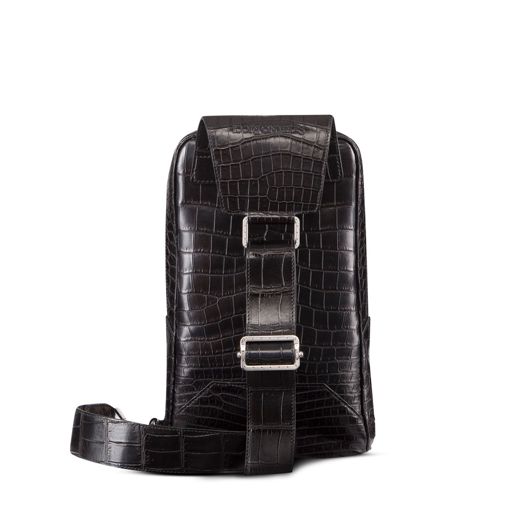 Handmade Crocodile Leather Business Bag by STEFANO RICCI