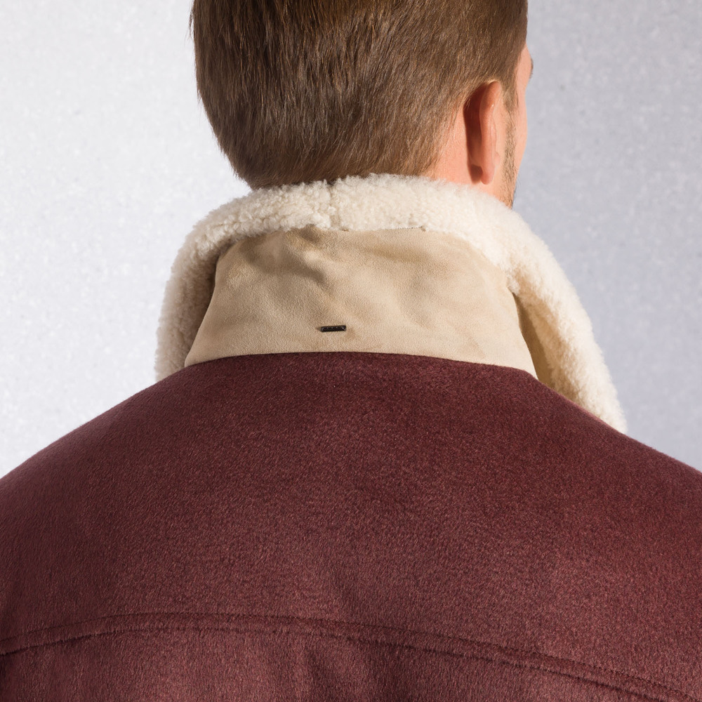 Hooded down and shearling blouson by STEFANO RICCI