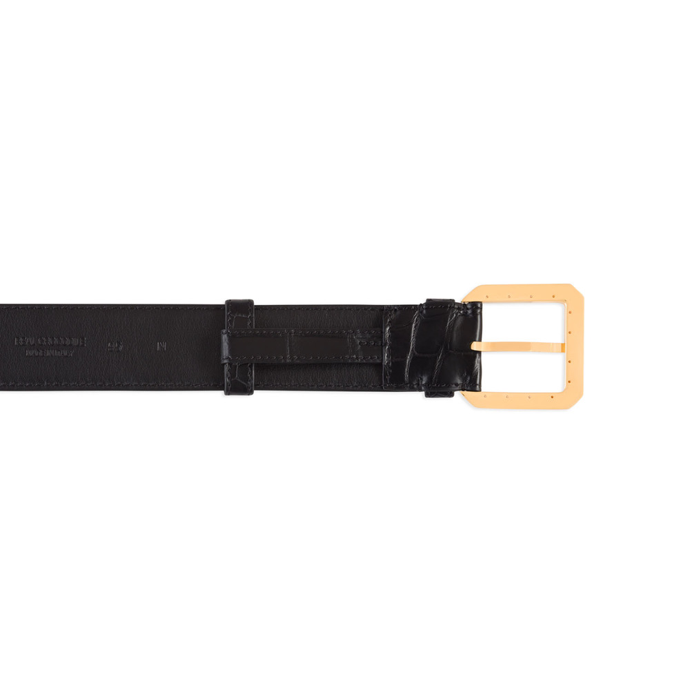 Matted crocodile leather belt by STEFANO RICCI