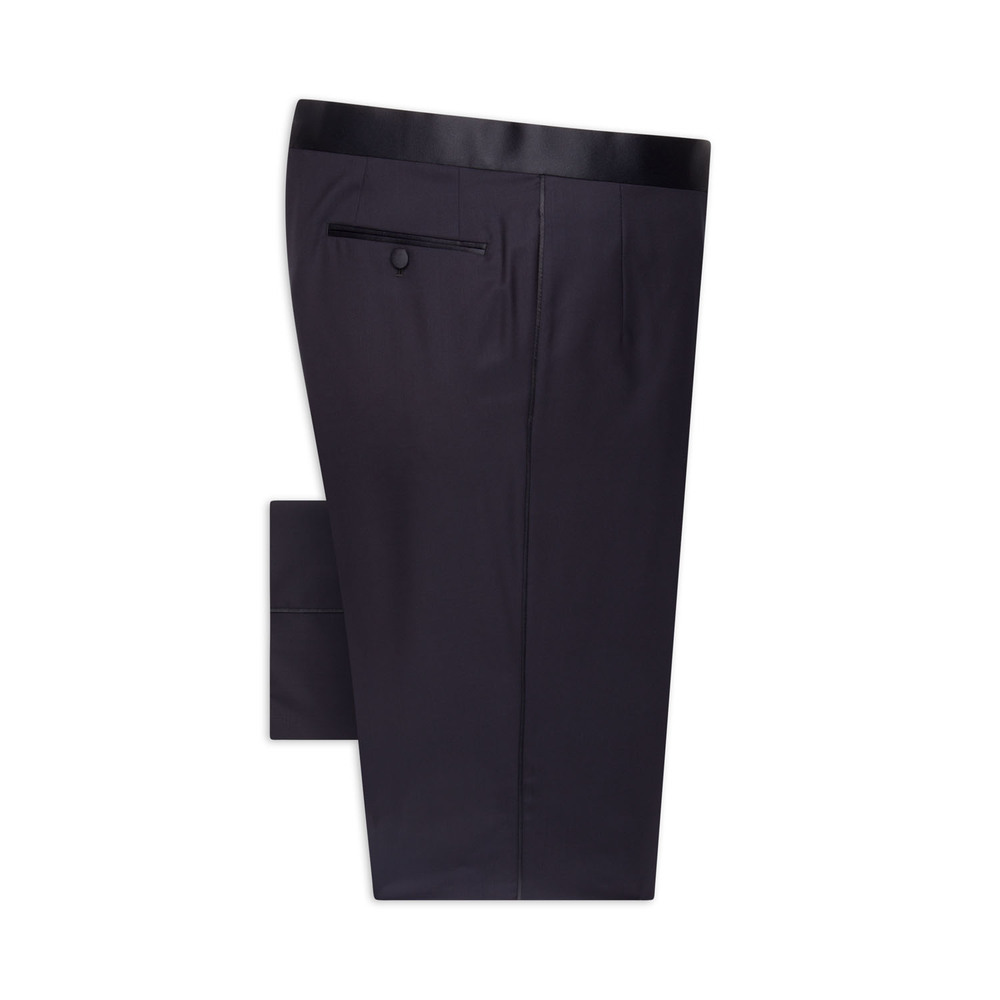 Black Dinner Trousers with satin piping