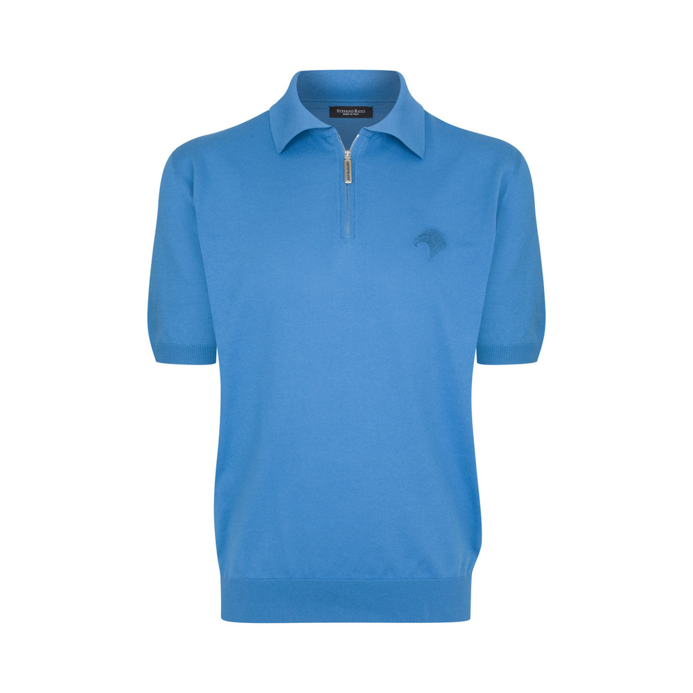 【grancy】Ziplayered wideshort poloshirt GRANCY】Zip Layered Wide Short Polo Shirt