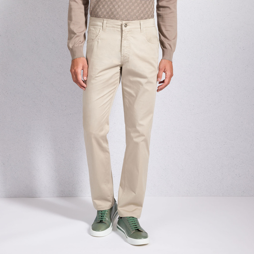 Fivepocket narrow fit trousers Trousers in Beige for Men  HarmontBlaine