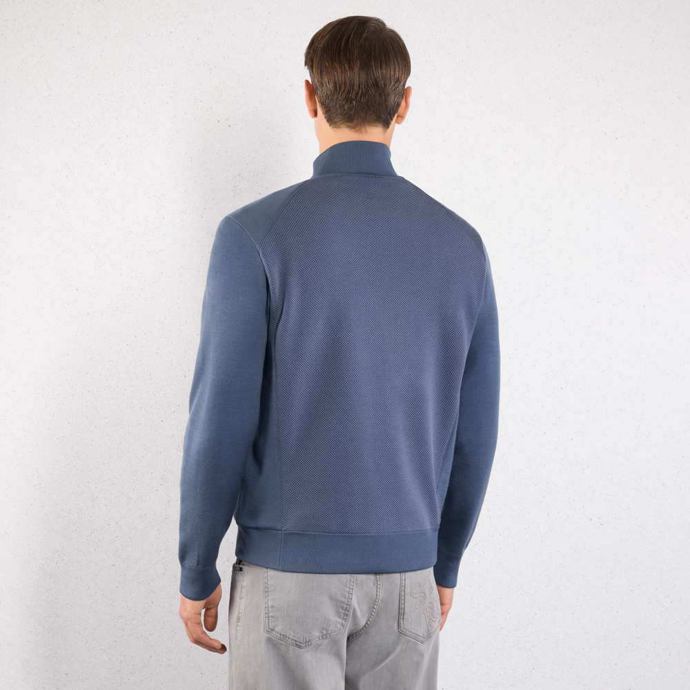 Silk, cotton and crocodile leather blouson by STEFANO RICCI Silk, cotton and crocodile leather blouson by STEFANO RICCI