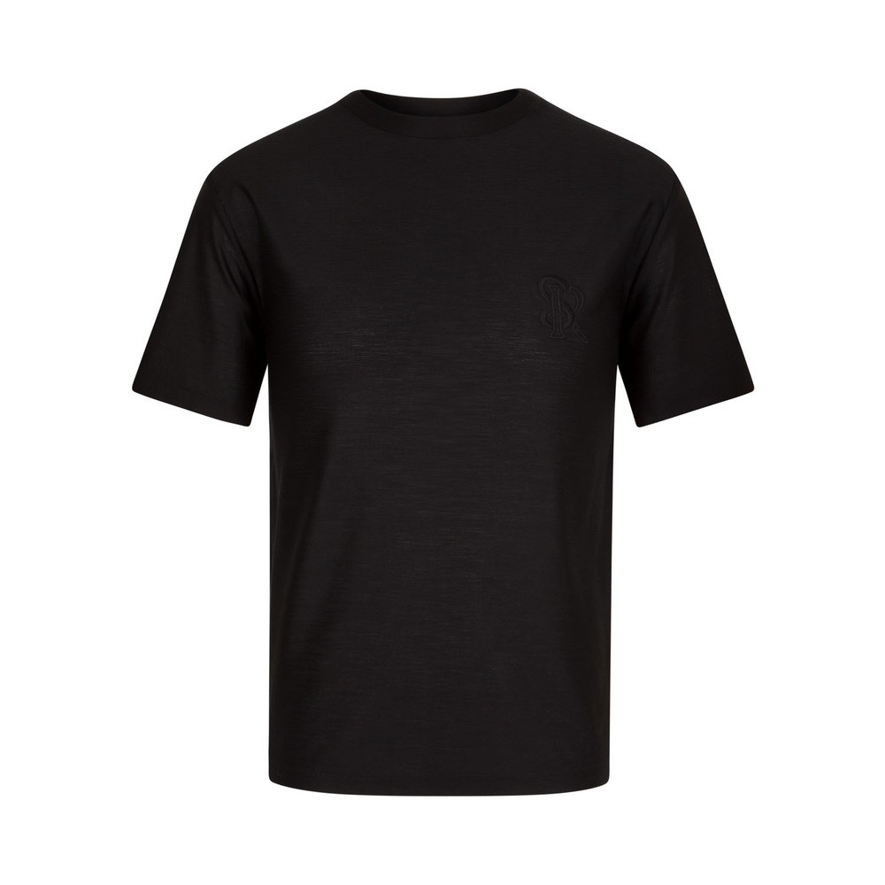 Shop White Label Round Neck Short Sleeve T-Shirt - Black Online