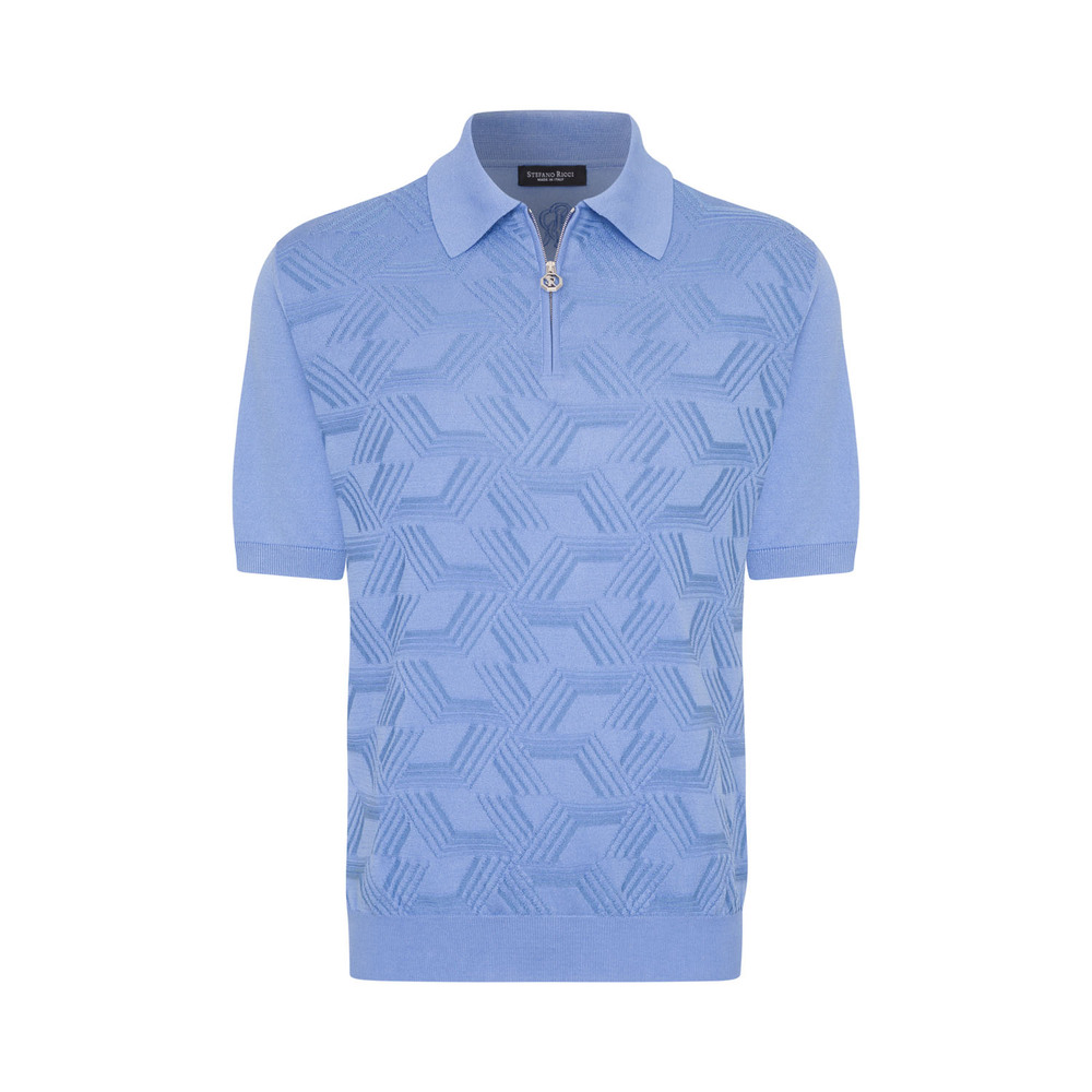 Knit short sleeve zip polo by STEFANO RICCI | Shop Online