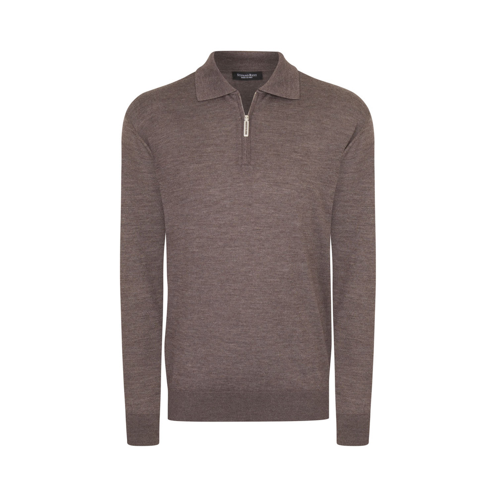 Cashmere and silk zip polo shirt by STEFANO RICCI | Shop Online