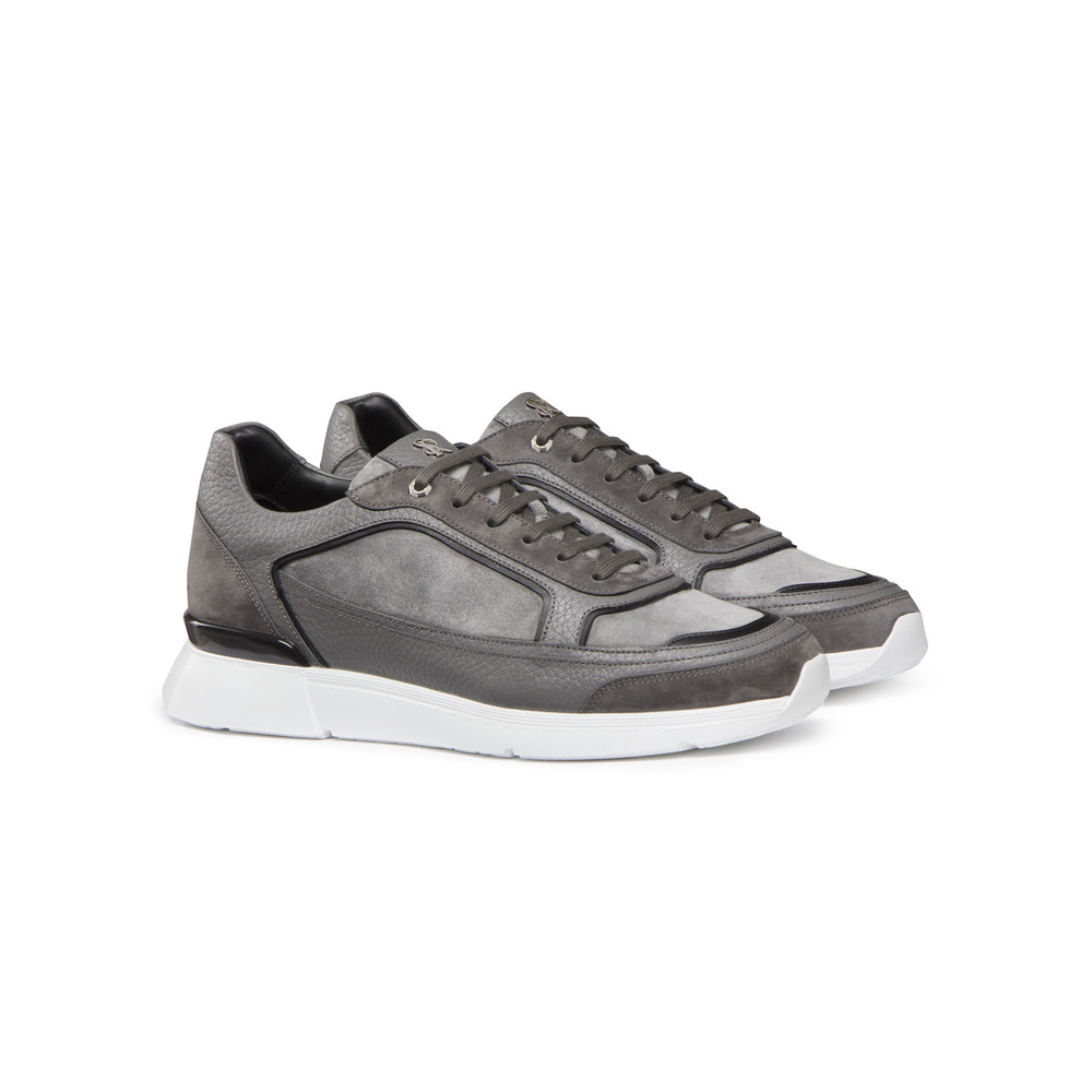 Suede and calfskin leather sneakers by STEFANO RICCI Shop Online