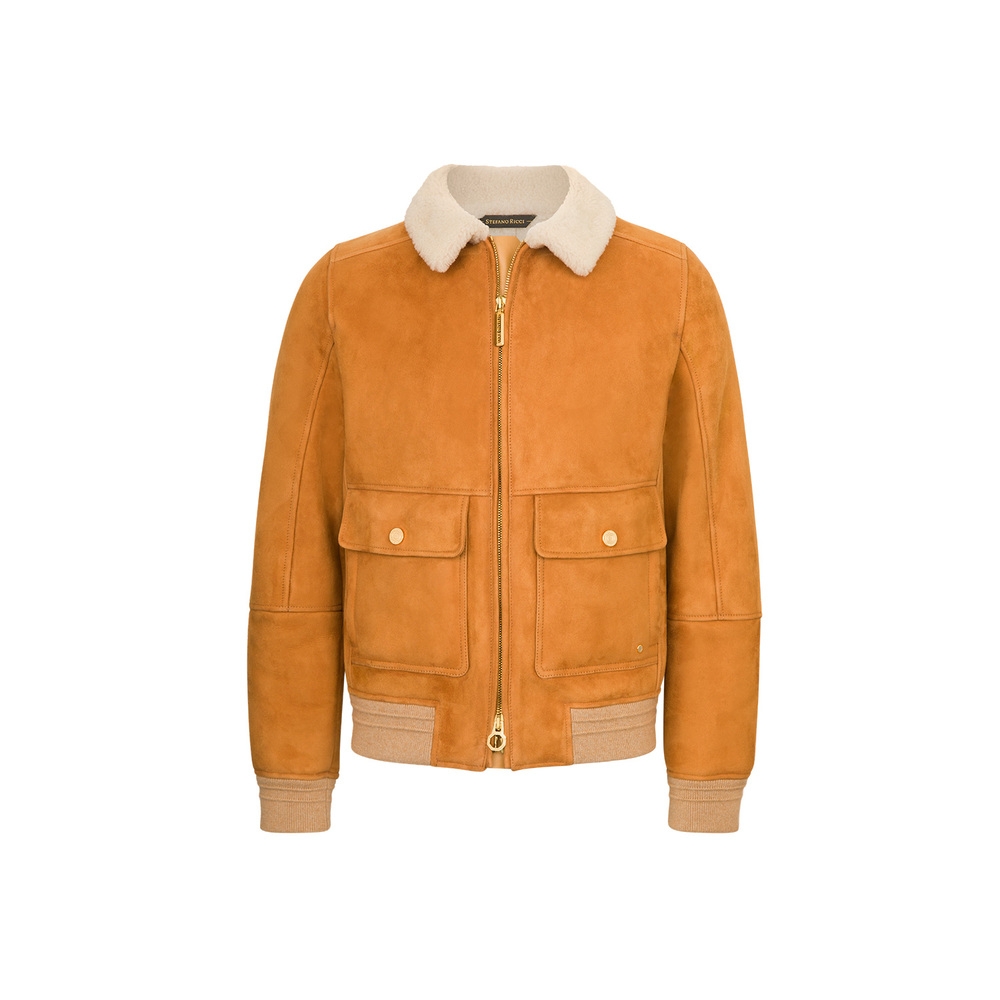 Shearling and lambskin leather blouson by STEFANO RICCI Shop Online