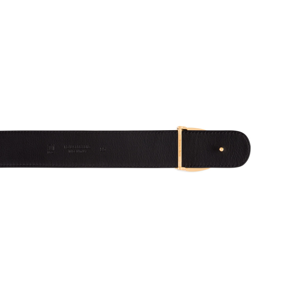 美品 Stefano Ricci ブラッシュドアリゲーターレザーブラックベルト NEW STEFANO RICCI BELT BLACK LEATHER 85CM