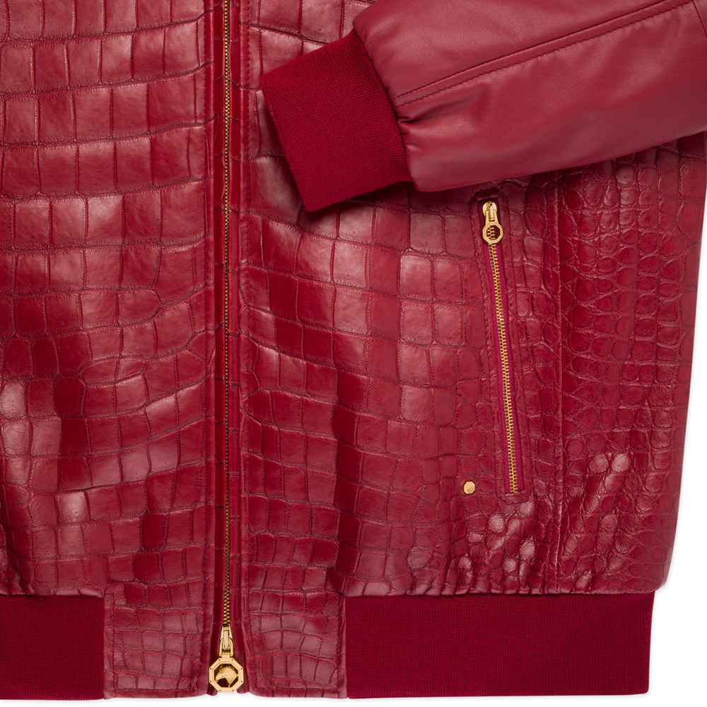 Lambskin and crocodile blouson by STEFANO RICCI | Shop Online