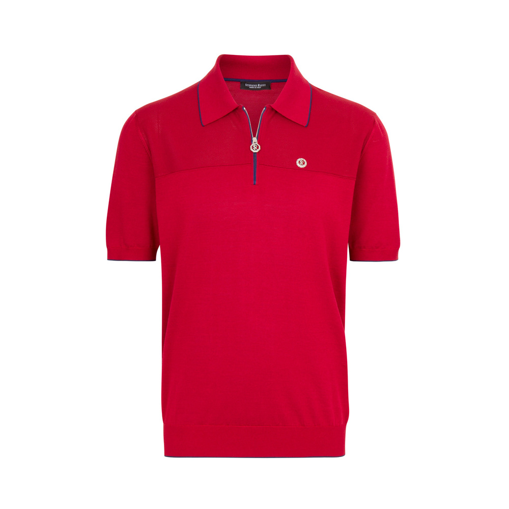 Tシャツ・カットソー FABIANA FILIPPI Ribbed jersey polo shirt (MAD275F507 0142) Fabiana Filippi Ribbed Polo Shirt | Pink | FARFETCH JO