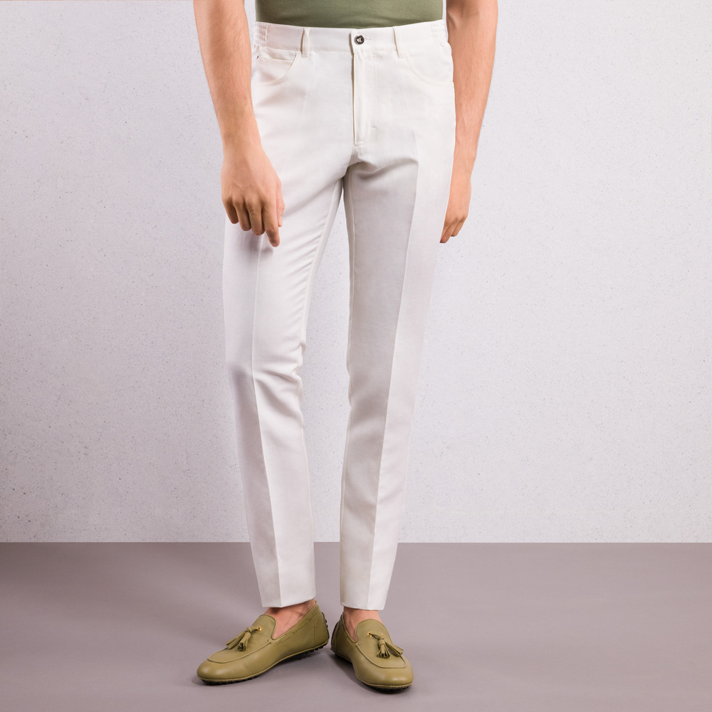 REISS Hammond Relaxed Fit Five Pocket Trousers in Khaki | Endource