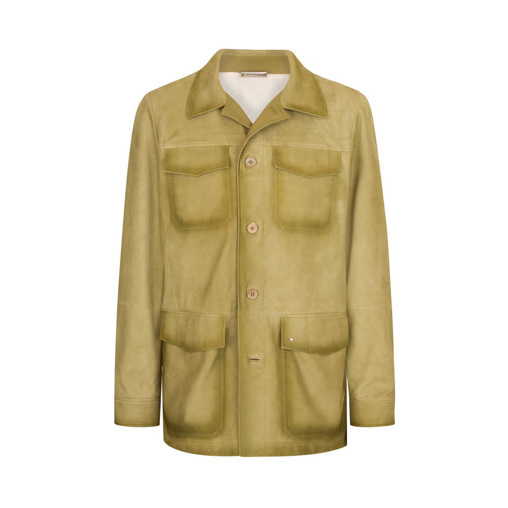 Chamois lambskin leather field jacket by STEFANO RICCI