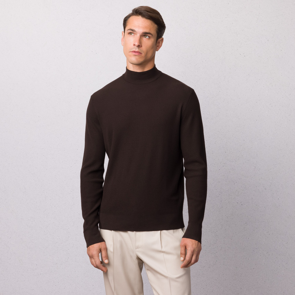 Pure wool mock neck sweater by STEFANO RICCI | Shop Online