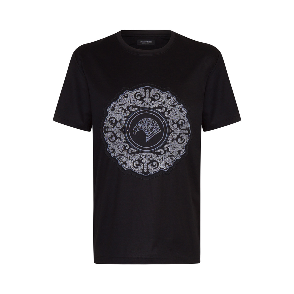 Swarovski cotton t-shirt by STEFANO RICCI | Shop Online