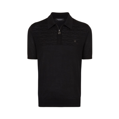 zip through polo shirt