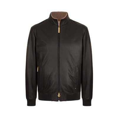 Lambskin leather and shearling blouson by STEFANO RICCI | Shop Online