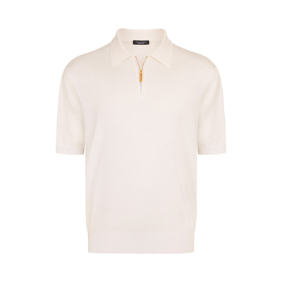 Silk and crocodile leather zip polo by STEFANO RICCI | Shop Online