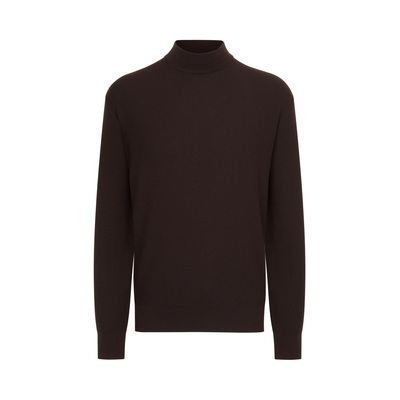 メンズウェア OBSIDIAN WOOL MOCK NECK PULLOVER Pure wool mock neck sweater by STEFANO RICCI | Shop Online