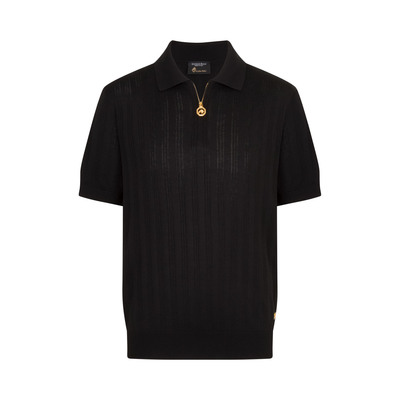 COTTON AND VICUÑA KNIT ZIP POLO SHIRT Colour: F25148_131