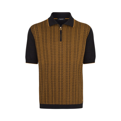 COTTON AND SILK BLEND KNIT ZIP POLO SHIRT Colour COTTON AND SILK BLEND KNIT ZIP POLO SHIRT Colour
