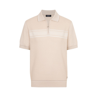 COTTON AND SILK KNIT ZIP POLO SHIRT Colour: F25192_3211 Size